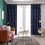 Heat Blocking Window Curtains Navy 1 Pc 39.4x51.2in 3