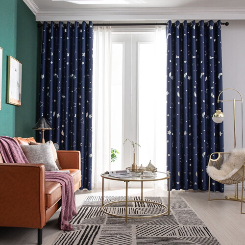 Heat Blocking Window Curtains Navy 1 Pc 39.4x51.2in 2