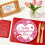 Valentine's Day Pink Glitter Heart Tableware Set – B 3