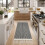 Boho Cotton Runner Rug 2x5 ft, Black and White Fishbone 2