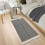 Boho Cotton Runner Rug 2x5 ft, Black and White Fishbone 4
