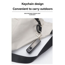 Compact EDC Keychain Flashlight USB Rechargeable Light Magnetic Base Dual Modes Pocket Light for Camping Hiking Fishing