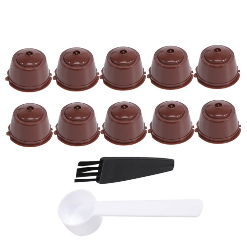 Σετ κάψουλων καφέ OUNONA για DOLCE GUSTO – 10 τεμάχια ανοιχτό καφέ, περιλαμβάνει κουτάλι 2