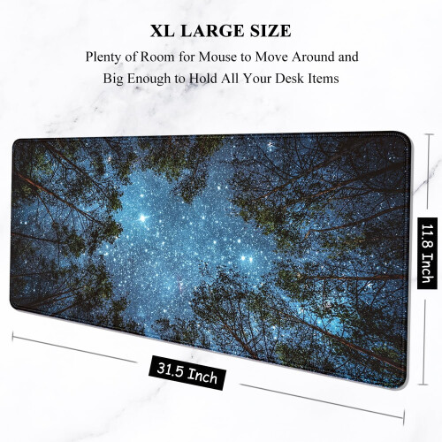 XL Gaming Desk Pad 31,5x11,8", Αδιάβροχο, Ραμμένες Άκρες, Αντιολισθητικό, Σχεδιασμός Σιωπηλού 1