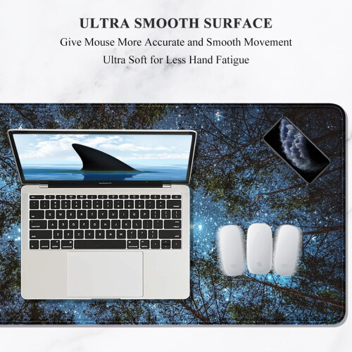 XL Gaming Desk Pad 31,5x11,8", Αδιάβροχο, Ραμμένες Άκρες, Αντιολισθητικό, Σχεδιασμός Σιωπηλού 2