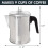 Cafetera de aluminio para estufa, 9 tazas, color plata. 5