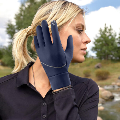 USB-varmede vinterhandsker marineblå XL 2
