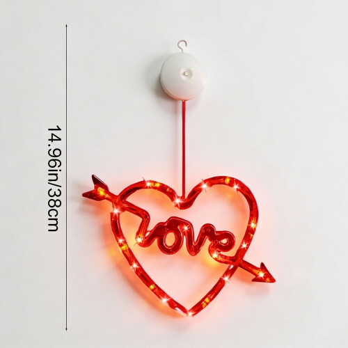 Cortina de Luzes em Formato de Amor com Ventosas de LED (1 unidade) 1