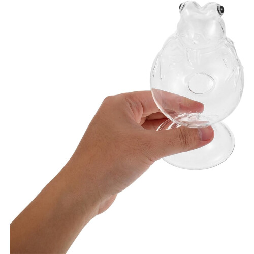 Frog-Shaped Glass Goblet for Coffee & Water, 1 pc 1