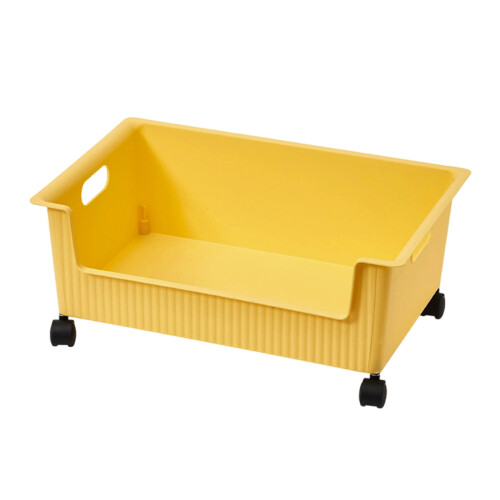 Rolling Storage Bin under $5! Rolling Storage Box with Wheels - Under Desk Organizer Mobile Storage Bin for Office Home Organization 1