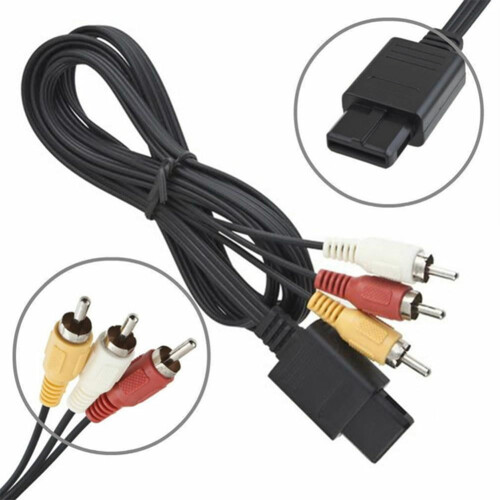Cabo AV para RCA, compatível com Nintendo GameCube N64NS64SNES. c6T5E D6Z6 1
