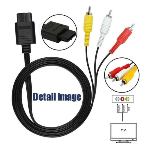Cabo AV para RCA, compatível com Nintendo GameCube N64NS64SNES. c6T5E D6Z6 2