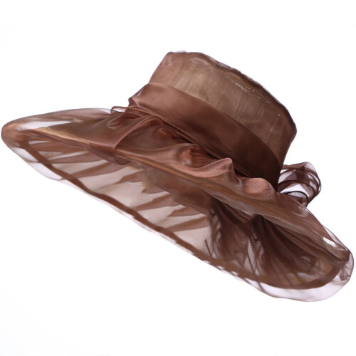 Καπέλα Fascinators για γυναίκες Φανταχτερά οργάντζα λουλουδιών Γάμου Τσαγιού Καπέλο 1
