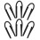 6pcs Versatile Plastic Fence Hooks for Home Use Black Compact Design Saves Space 8