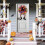 Στεφάνι Halloween από Πορτοκαλί Πλέγμα 30x16 ιντσών – Τεχνητό Στεφάνι Πόρτας Μάγισσας 4