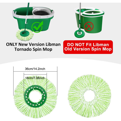 2-pak mikrofiber spin-moppehoveder til Libman Tornado 2