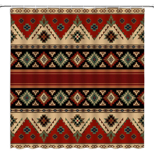 Abstract Geometric Shower Curtain 72x72 in 1