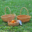 Willow Picnic Hamper with Handle, Oval Wicker Basket for Fruit, Eggs, Easter Candy, Wedding Gifts – Brown 5