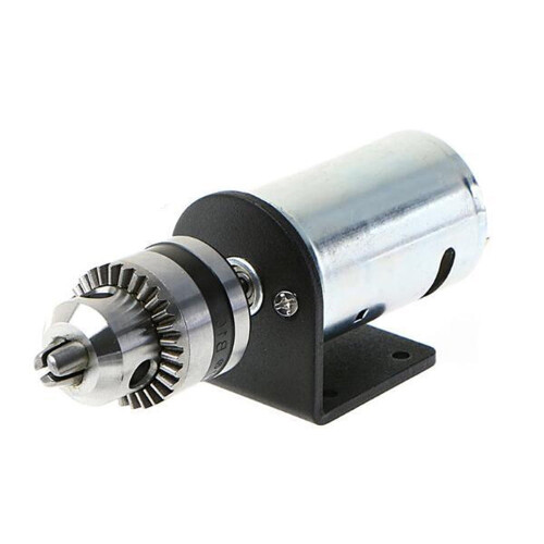 Τόρνος DC12V-36V 555Motor με μικροσκοπικό τσοκ τρυπανιού χειρός και βάση στήριξης Σετ 1