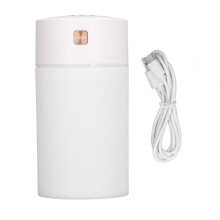 Mini humidificateur de bureau, humidificateur Ă double buse avec diffusion de brume, alimentation USB et fonctionnement ultrasonique silencieux,