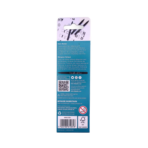 MANUSCRIPT Callicreative Italic Crafter Markers (Medium Tip, Black) 1