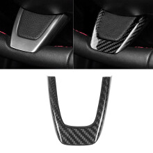 Carbon Fiber Lower Frame Cover for Fiat 500 2012-2015 Glossy U-Shaped Replacement