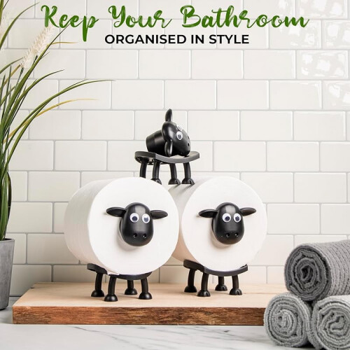 Black Sheep toiletpapirholdersæt, 3 dele 1