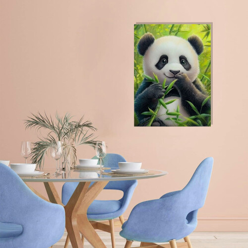 Panda Bamboo Forest Canvas Wall Art 12x16 in 1
