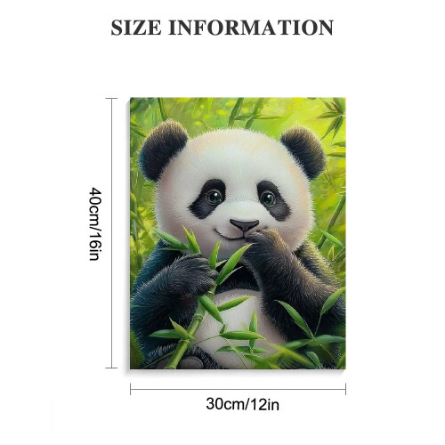 Panda Bamboo Forest Canvas Wall Art 12x16 in 2