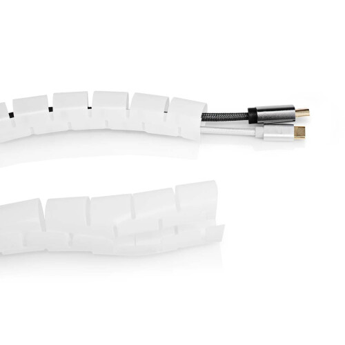 Cable Management | Spiral sleeve | 1 pc. | Maximum cable thickness: 28 mm | PE | White 2