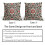 Μαύρα & Κόκκινα Μαξιλαροθήκες Boho 18x18", Vintage Εκτύπωση Λουλουδιών, Λινά Τετράγωνα 6