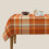 Autumn Orange Buffalo Plaid Square Tablecloth 52 inch 5
