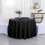 Black Polyester Round Tablecloth 180cm 4