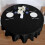 Black Polyester Round Tablecloth 180cm 5