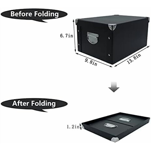 Collapsible Keepsake Box with Metal Corners & Lid 1