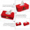 Red Christmas Tissue Box Cover – Fabric Decorative Case 2