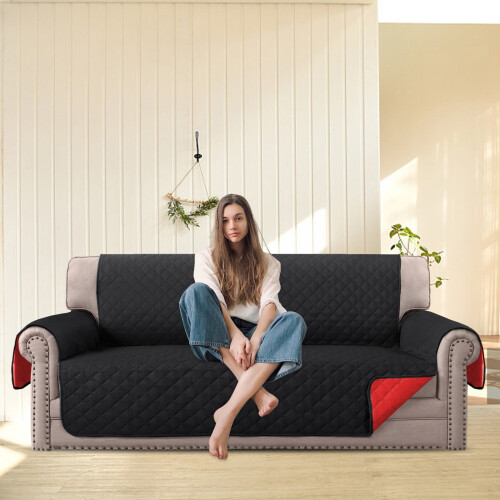 Reversible Sofa Cover 170x270 cm Water-Resistant Microfibre 1
