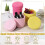Light Pink Cotton Rope Storage Basket with Lid 3