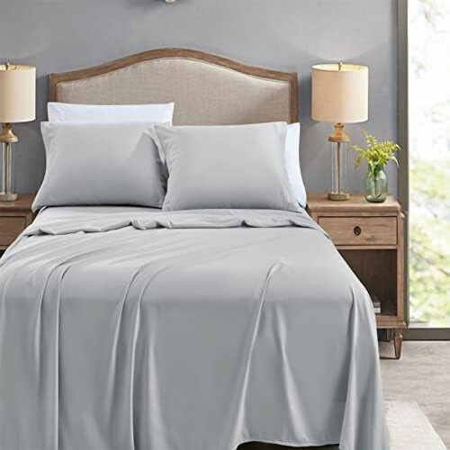 Twin Flat Sheets Pack of 6 Microfiber OEKO-TEX Certified 1