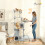 PawHut PawHut 170 cm Cat Tree, Large Cat Tower with 7 Scratching Posts, Light Grey 4