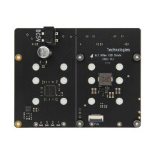 X1011 PCIe-Zu-NVMe-Shield-Festplattenerweiterungskarte Unterstützt Vier 2280/2260/2242/2230 M.2 NVMe SSDs für Raspberry Pi 5