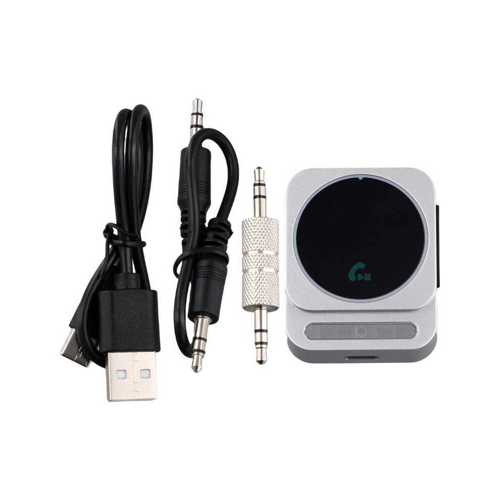 5.3 Aux Car Adapter Audio Receiver Cancelling Car Music Adapter Built-In Mics Hands-Free Silver/Gray 4713099715620
