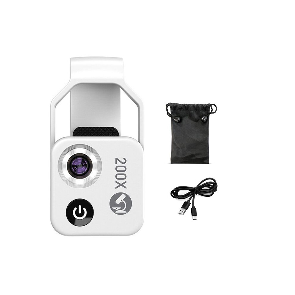 200X Magnification Microscope Lens With Cpl Mobile Led Micro-Pocket Macro Lens For Ios Android All Smartphones A Light 4713607163486