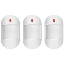 Detector de Alarma con Sensor de Movimiento PIR Inalámbrico Mejorado de 3 Piezas, Detector Infrarrojo Inalámbrico de 433 MHz