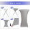 Stretch Spandex Cocktail Table Cover – Light Grey, Fits 4