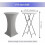 Stretch Spandex Cocktail Table Cover – Light Grey, Fits 3