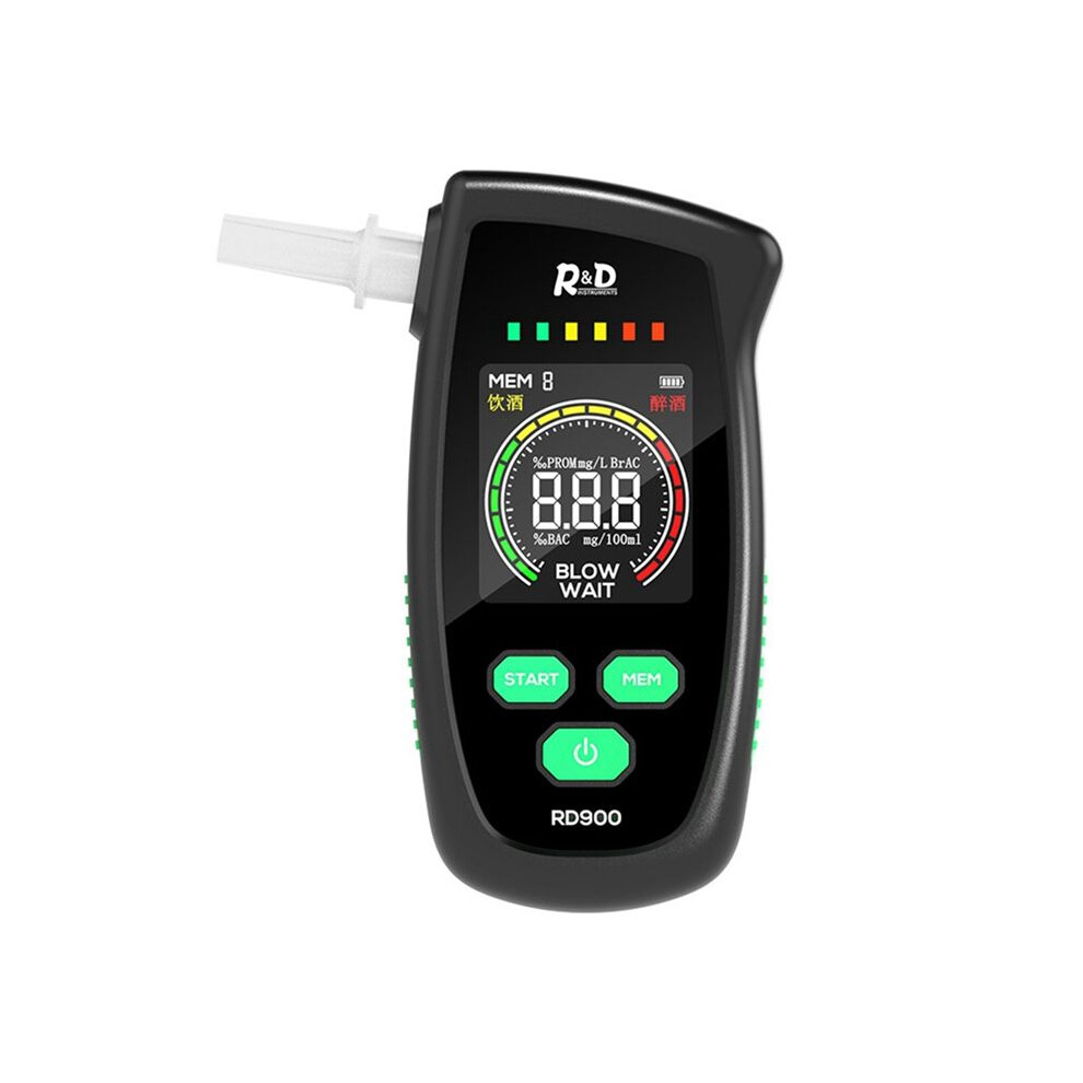 Digital Alcohol Breath Tester Handheld Lcd Screen Alcohol Detector High Accuracy Breathalyzer Portable Alcotest Device 4711331985930