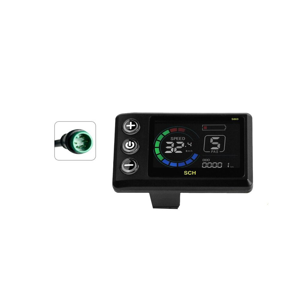 S869 Electric Bicycle Lcd Display 24V-72V Electric Scooter Lcd Color Meter For Mountain Bike Lcd Meter Waterproof 5Pin 4713694684659