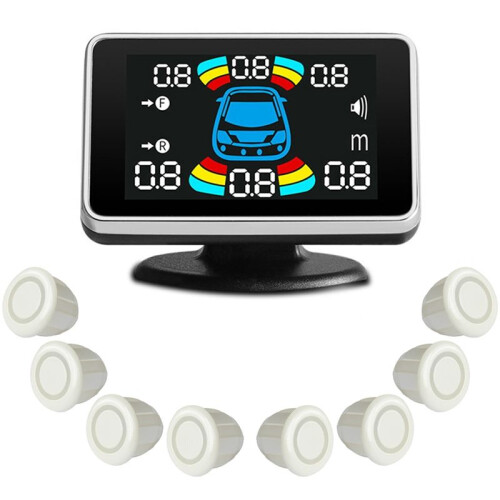 8 Parking Sensor Parktronic Automobile Reversing  Electronics Rear Auto Detector Backing Assistance Kit Buzzer B