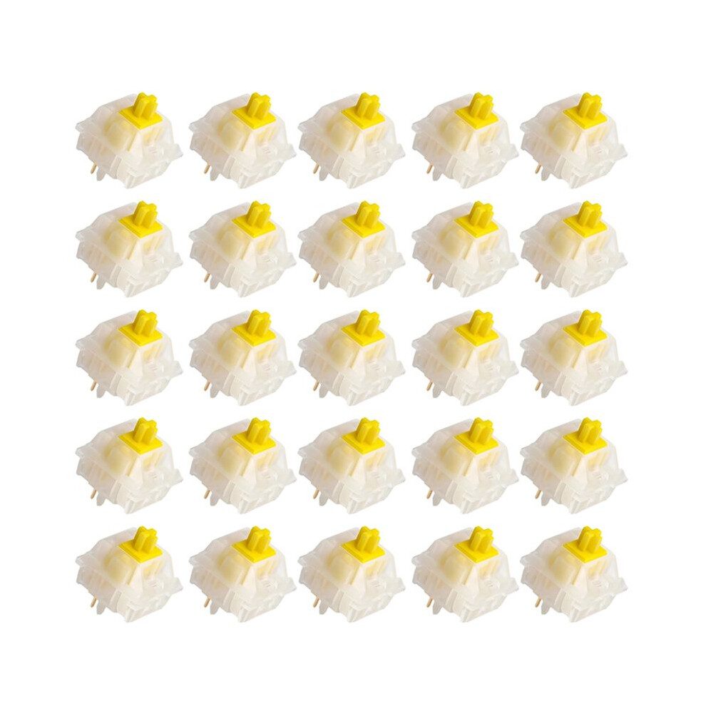 Milky Pro V2 Pre-Lubed 5-Pin 50Gf Linear Switches For Mx Mechanical Keyboard Game Keyboard Yellow 4713187259494
